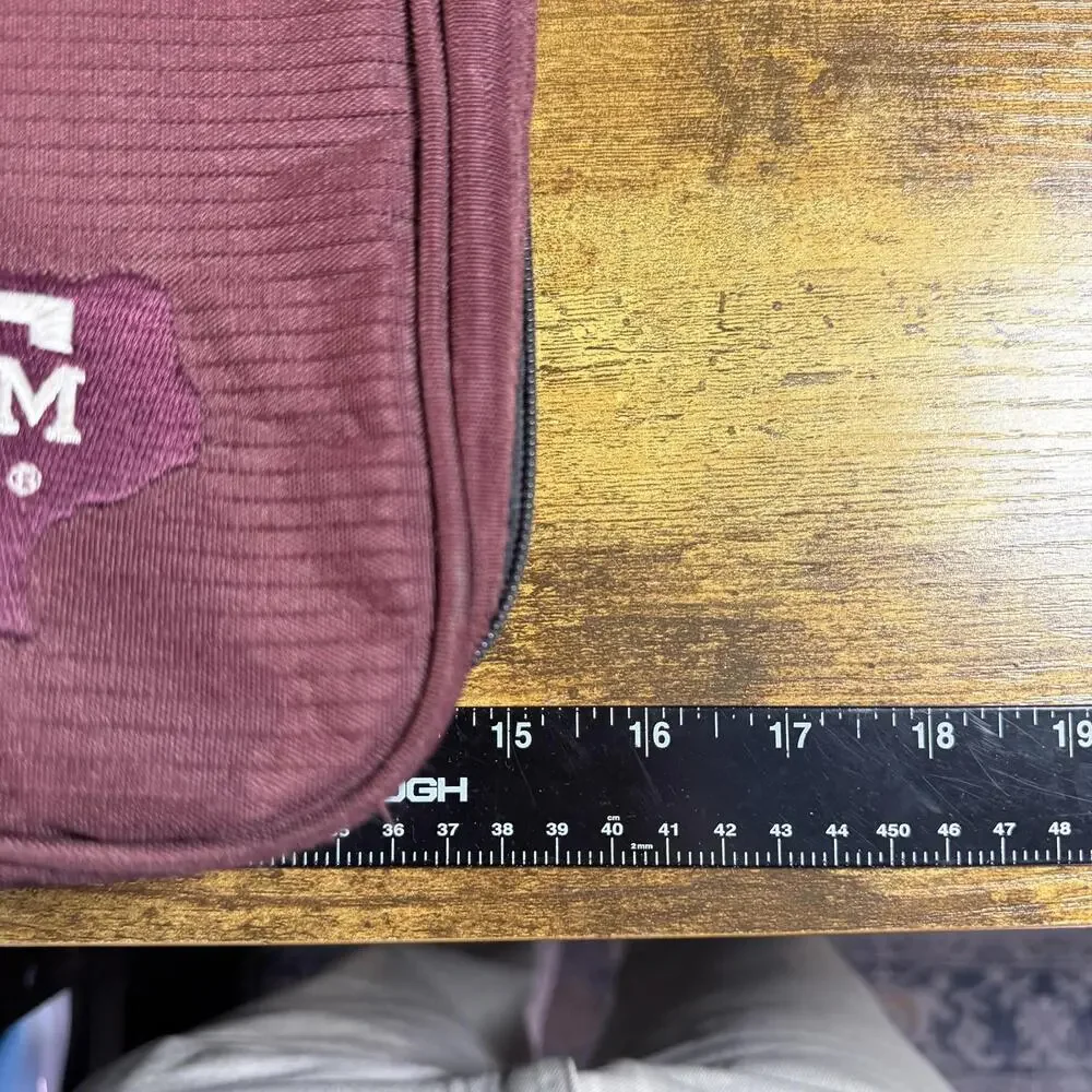 Texas A&M Aggies Maroon Ribbed Canvas Laptop Messenger Bag Large Unisex